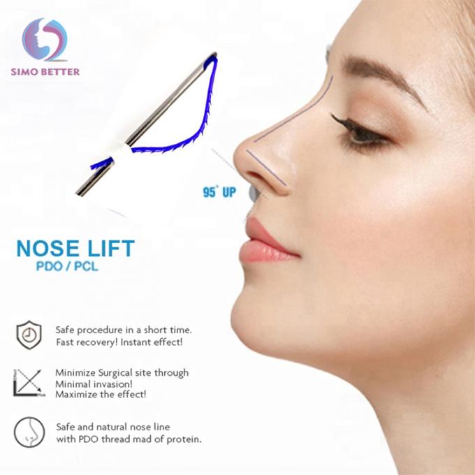 Silicón en forma de L de la aguja del lifting facial del hilo de la nariz no quirúrgica de la cirugía estética cubierto