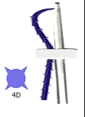 Elevación embotada Corea del hilo del pdo de los hilos del polydioxanone de la aguja de la elevación de cara del diente 3D 4D