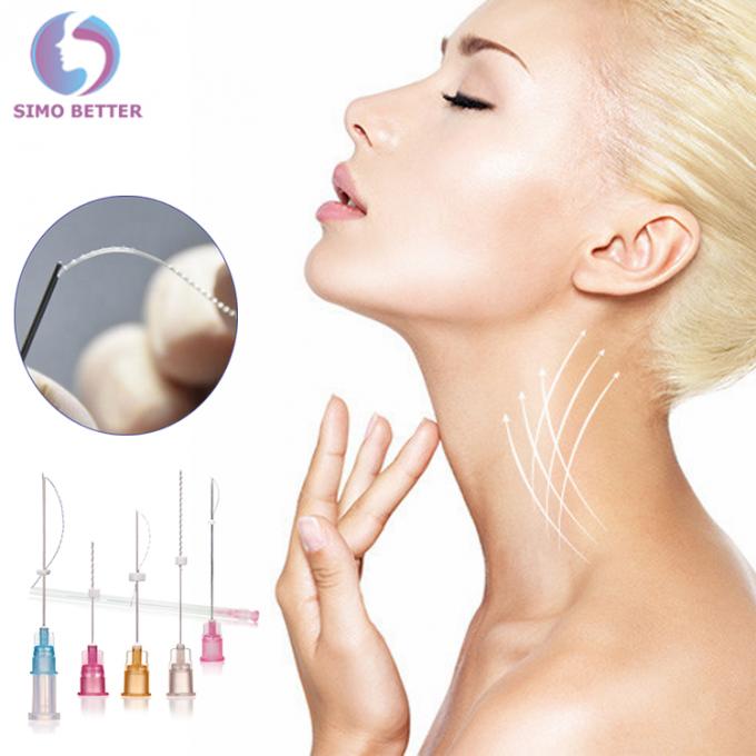 Diente micro de las cánulas de los cosméticos estéril de la aguja para el hilo meso del lifting facial PCL 3d